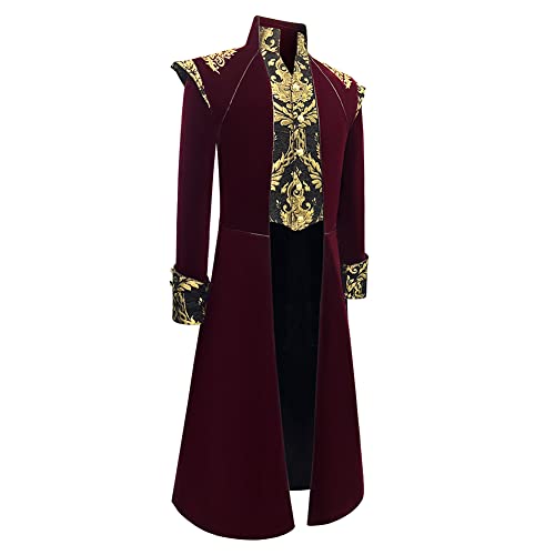 GONSIDA Herren Steampunk Mittelalter Frack Jacke Viktorianischer Gothic Gehrock, Weinrot, M GONSIDA Herren Steampunk Mittelalter Frack Jacke Viktorianischer Gothic Gehrock, Weinrot, M von GONSIDA