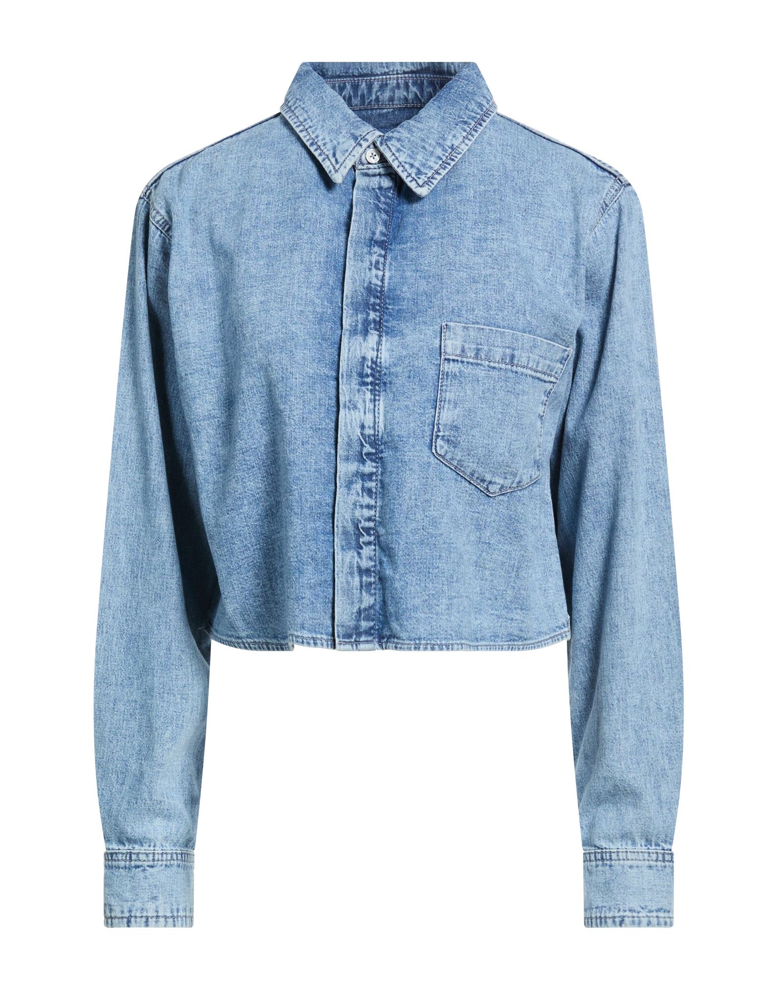 GOOD AMERICAN Jeanshemd Damen Blau von GOOD AMERICAN