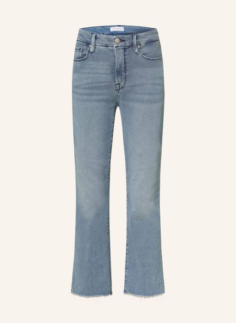 Good American Cropped Jeans Good Legs Straight Split Pockets blau von GOOD AMERICAN