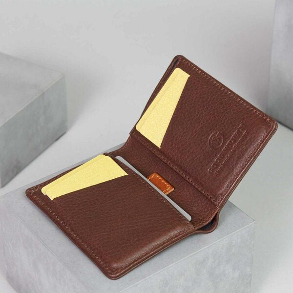 GOOD WILHELM Flache Geldbörse GUSTAV mit Scheinfach aus vegetabil gegerbtem Leder von GOOD WILHELM