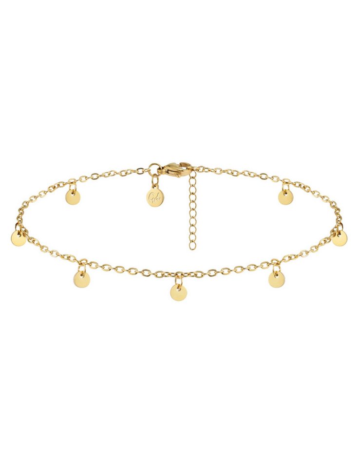 GOOD.designs Fußkette mit Anhänger (1-tlg), mit sieben Coin-Anhängern von GOOD.designs