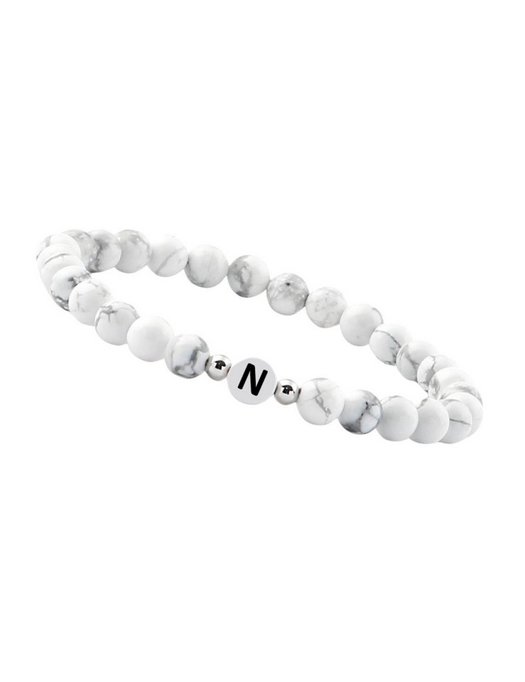 GOOD.designs Perlenarmband (1-tlg), aus Howlith-Perlen mit Buchstabe N GOOD.designs Perlenarmband (1-tlg), aus Howlith-Perlen mit Buchstabe N von GOOD.designs