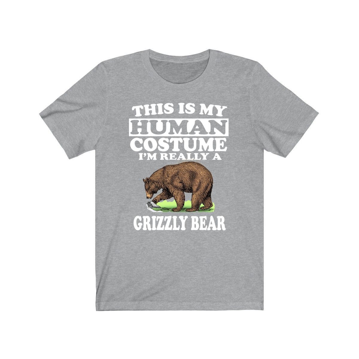 Dies Ist Mein Menschliches Kostüm Ich Bin Wirklich Ein Grizzly Bär Shirt, Liebhaber Bären Lustiges Geschenk, Tier Shirt von GOODDSZEEI