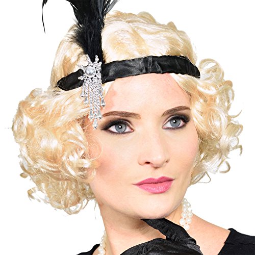 GOODS+GADGETS Charleston 20er Jahre Perücke Blonde Kurzhaar-Perücke für Burlesque Kostüm Kleid Outfit Accessoire (Perücke) von GOODS+GADGETS