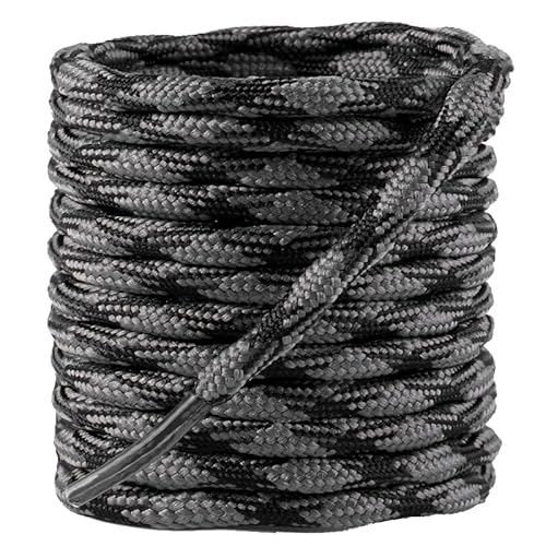 GOODSALEOK 2 Paare Klettern Schnürsenkel Outdoor-Sport Bergsteigen Leder Schuhe Stiefel Schnürsenkel Verschleißfest Rutschfest Männer Frauen Schwarz Blau Grau Schwarz 100cm von GOODSALEOK