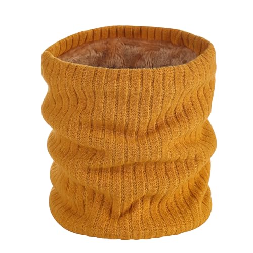 GOODSALEOK Schlauchschal Herren Winter NackenwäRmer Schal Damen HalswäRmer Halstuch MäNner Gesichtsschal Windschutz Weich Gepolstert Halstuch Mit Motorrad Gelb von GOODSALEOK