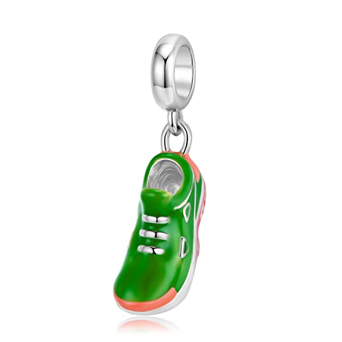 Grüne Turnschuhe Anhänger Charm 925 Sterling Silber Charm passt für Pandora Armband Halskette von GOOFFY