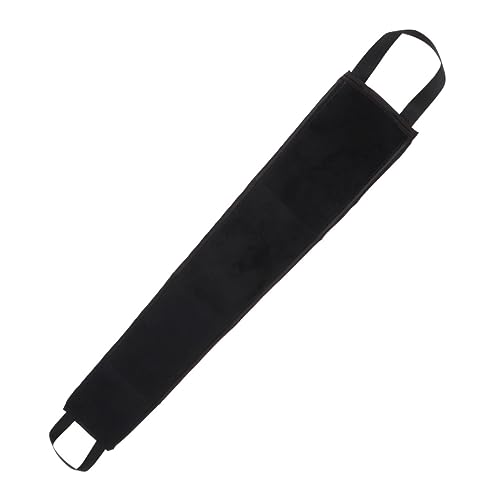 GOOHOCHY 2 Stück Rückenreinigungs Handtuch mit Griff Langes Badehandtuch für Selbstbräuner Sanfte Exfoliation und Hautpflege Schwarz für Strandgebrauch von GOOHOCHY