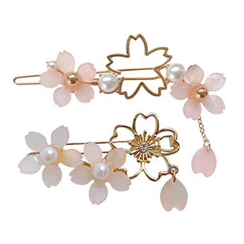 GOOHOCHY 2 Stück Teiliges Set Kirschblüten Haarspangen Vintage Blumen Haaraccessoires für Damen für Robust und Langlebig Geeignet für Dickes und GOOHOCHY 2 Stück Teiliges Set Kirschblüten Haarspangen Vintage Blumen Haaraccessoires für Damen für Robust und Langlebig Geeignet für Dickes und von GOOHOCHY