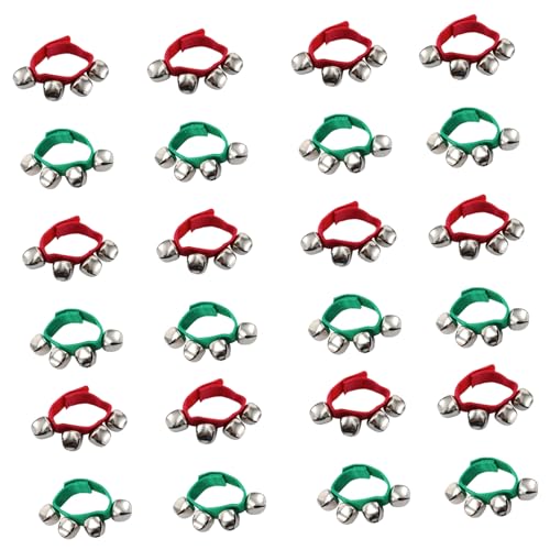 GOOHOCHY 24St Weihnachten Handgelenks glocken Glocke Armband Weihnachtsarmband armbänder für kinder kinderparty uhrenarmbänder Jingle Bells Armband Weihnachtstanz Armband Musik die Klingel von GOOHOCHY