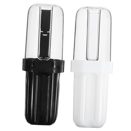 GOOHOCHY 2er Set Tragbarer Zahnbürstenhalter Mit Zahnpastafach Transparentes Reise Accessoire Für Badezimmer Zahnbürsten Organizer Und von GOOHOCHY