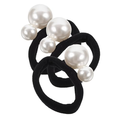 GOOHOCHY 3 Stück Elastische Perlen Haargummis Damen Mädchen Pferdeschwanz Halter Nahtlos Modisch Haarschmuck für Alltag und Besondere Anlässe von GOOHOCHY