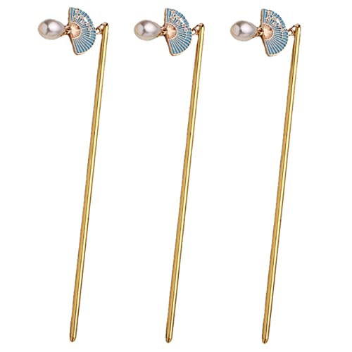 GOOHOCHY 3 Stück Teiliges Chinesische Haarnadeln Vintage Haarnadeln für Damen Robuste Haarstäbe aus Metall für Hochsteckfrisuren für Besondere Anlässe und Tägliche Nutzung von GOOHOCHY