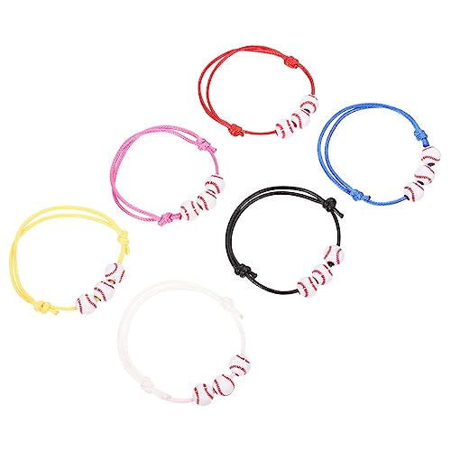 GOOHOCHY 30 Stück Baseball-armbänder Geflochtene Sportarmbänder Mit Charm Armband-schmuck Für Jungen Mädchen Partygeschenk Handkette von GOOHOCHY