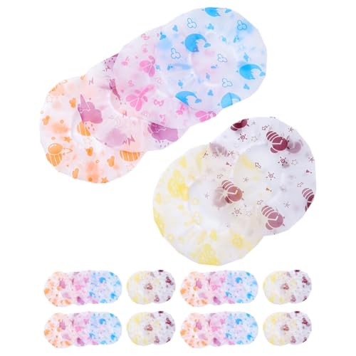 GOOHOCHY 30 Stück Teiliges Wiederverwendbare Wasserdichte Duschhauben für Damen Elastische Matte Print designs Vielseitig Verwendbar für Haare Waschen Salon und Badezimmer in Farben Je von GOOHOCHY