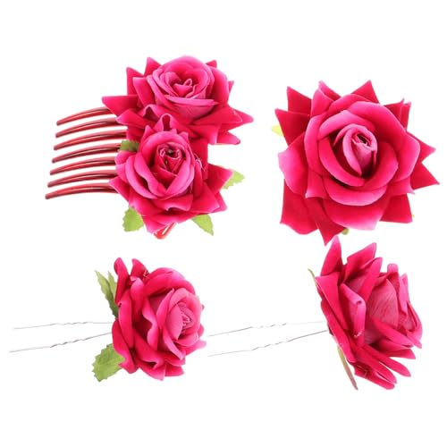 GOOHOCHY 4 Stück Haarspangen Rosengestalt Multifunktionale Haarklammern für Mädchen Dekorative Haaraccessoires für Hochzeits und Alltagsfrisuren von GOOHOCHY