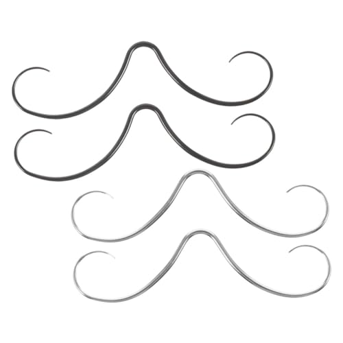 GOOHOCHY 4 Stück Unisex Septum Piercing Schmuck Verstellbarer Nasenring für und Männer Lustige und Stilvolle Nasenringe Silber und Schwarz GOOHOCHY 4 Stück Unisex Septum Piercing Schmuck Verstellbarer Nasenring für und Männer Lustige und Stilvolle Nasenringe Silber und Schwarz von GOOHOCHY