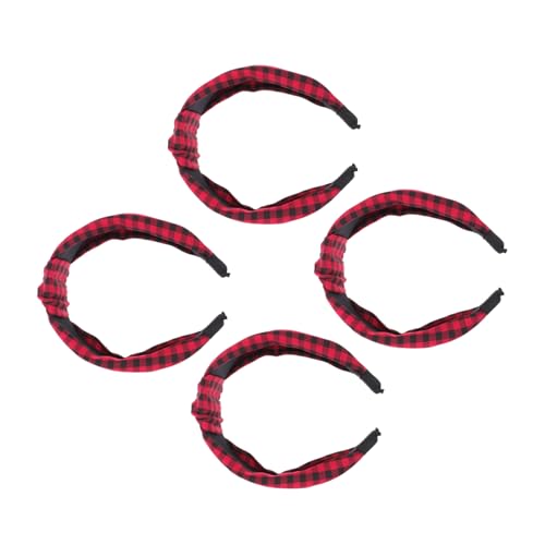 GOOHOCHY 4stücke Kreuz-stirnband Breitkrempig Damen Sport Stirnband Zartes Design Rot Retro Haar Hoops Für Frauen von GOOHOCHY