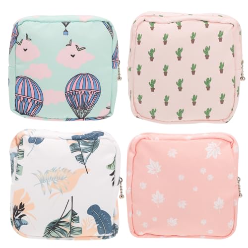 GOOHOCHY 4stücke Tragbare Hygiene-Taschen Für Damen Wiederverwendbare Aufbewahrung Für Binden Und Menstruationspads Täschchen von GOOHOCHY