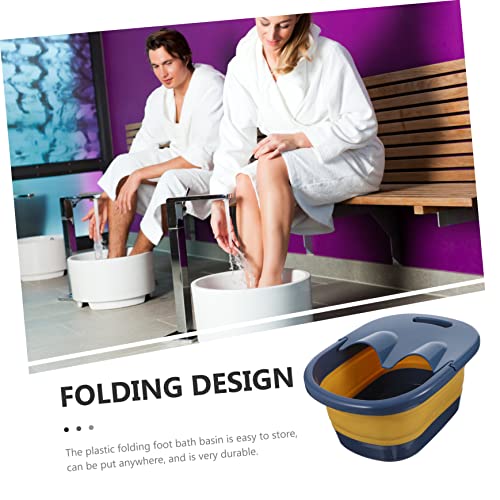 GOOHOCHY Faltbares Fußbad mit Massagefunktion Tragbares Fußbecken für Zuhause Klappbare Fußbadewanne für Erwachsene und Kinder Pflegeleichtes Design Entspannendes Fußbad für Müde Füße von GOOHOCHY