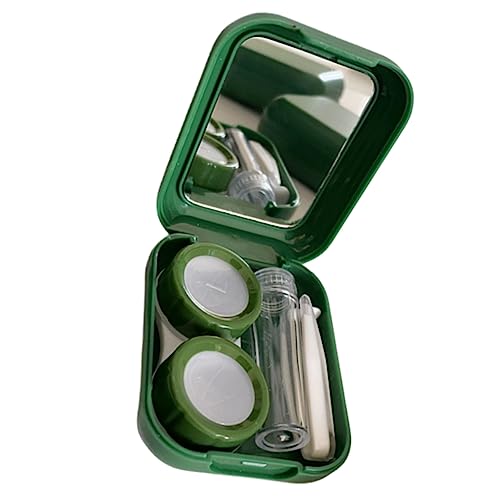 GOOHOCHY Kontaktlinsenbehälter Satz Reise-Organizer Aufbewahrungsbox Mit Spiegel Farbiger Linsenhalter Kleine Kasten Aus Kunststoff Langlebig Und Praktisch von GOOHOCHY