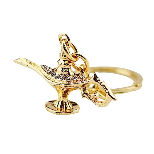 GOOHOCHY Schlüsselanhänger in Form Einer Lampe Langer Schlüsselanhänger in Gold Kreativer Schlüsselring Schlüsseldekoration Kleines Für Männer Und Frauen von GOOHOCHY