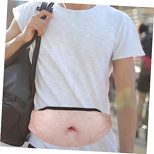 GOOHOCHY Lustige Bauchtasche Für Herren Wasserdichtes Pu-Material Reisetasche Mit Platz Für Handtücher Gesichtsmasken Schlüssel Karten Bargeld Kleingeld Und Handy Diebstahlsicher Durch Emul von GOOHOCHY