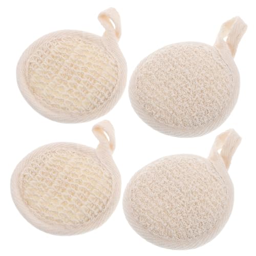 GOOHOCHY Peeling-duschschwamm Aus Natürlicher Luffa Körperschrubber Für Männer Und Frauen Badewerkzeug Gesichtsreinigungshandschuh Gesichtspeeling-schrubber von GOOHOCHY