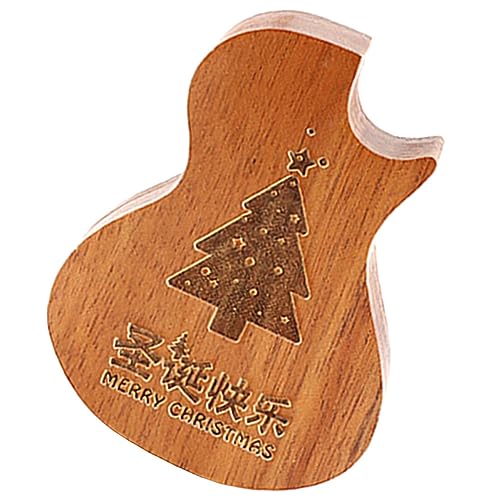 GOOHOCHY Pick-Box Ukulele Pick Storage Organizer Behälter Für Gitarrenplektren Ukelele-pickbox Koffer Für Gitarrenplektren Gitarren-zubehörbox Plektrumbox Kollektor Weihnachtsbaum Holz von GOOHOCHY