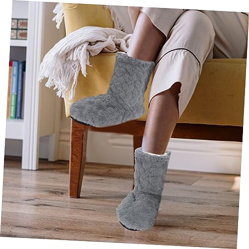 GOOHOCHY Warme Rutschfeste Indoor Bodenstiefel für Damen und Herren Gepolsterte Tanzboots mit Hoher Passform Atmungsaktiv und Langlebig für Herbst und Winter Zuhause von GOOHOCHY