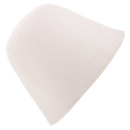GOOHOCHY Wiederverwendbarer Saunahut aus Filz Atmungsaktiver Filzhut für Damen und Herren Schützt vor Überhitzung für Sauna und Dampfbad Cremefarben von GOOHOCHY