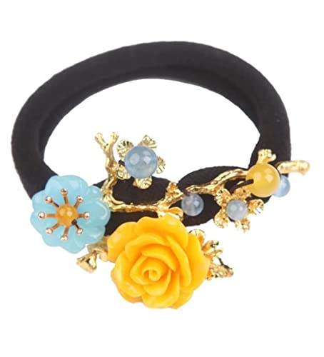 Haare Ringe Haargummis Mode Blume Haargummis Perlen Armband Haargummis Bänder Für Frauen Mädchen Haarbänder Pferdeschwanz von GOOPEEG