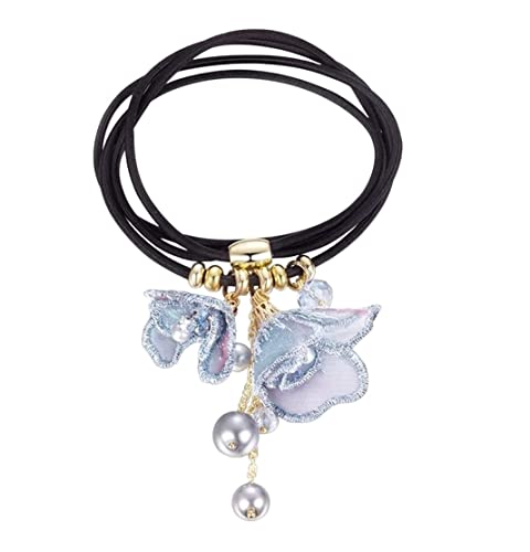 Haare Ringe Haargummis Strass-Haargummis, Perlen-Pferdeschwanzhalter, Haargummis, Haarschmuck Für Mädchen Haarbänder Pferdeschwanz von GOOPEEG