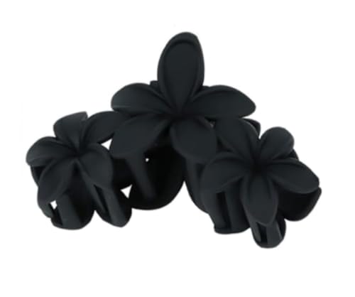Haarschmuck Damen 1 STÜCK Blumen Haarspange für Frauen 4,5 Zoll Klaue Clip Matte Haarspange für dickes Haar Rutschfeste Haarspange Haarschmuck Hochzeit(Black) von GOOPEEG