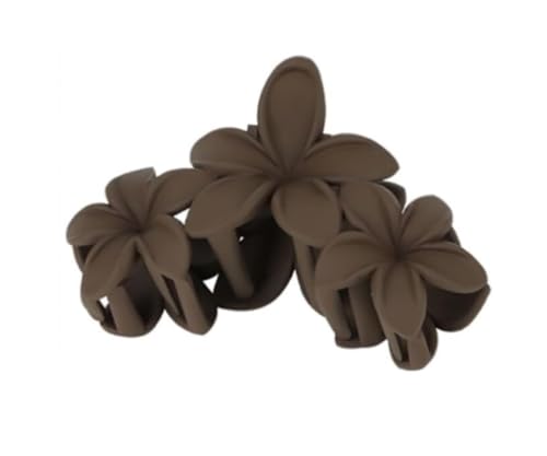 Haarschmuck Damen 1 STÜCK Blumen Haarspange für Frauen 4,5 Zoll Klaue Clip Matte Haarspange für dickes Haar Rutschfeste Haarspange Haarschmuck Hochzeit(Dark brown) von GOOPEEG