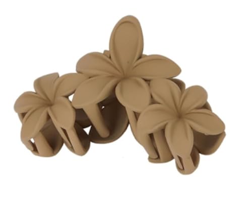 Haarschmuck Damen 1 STÜCK Blumen Haarspange für Frauen 4,5 Zoll Klaue Clip Matte Haarspange für dickes Haar Rutschfeste Haarspange Haarschmuck Hochzeit(Khaki) von GOOPEEG