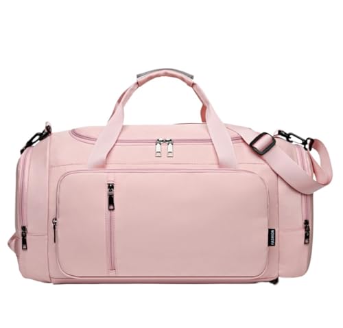 Handgepäck Tasche Sporttasche 20-Zoll-Oxford-Stoff-Reise-Kleidersack, Handgepäck-Kleidersack Für Damen-Sporttasche Übernachtungstasche(Pink) von GOOPEEG