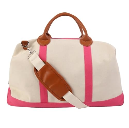 Handgepäck Tasche Sporttasche Reisetaschen Mit Reißverschluss, Canvas-Tasche, Weekender-Übernachtungstasche Für Damen, Handgepäck-Seesack Übernachtungstasche(E) von GOOPEEG
