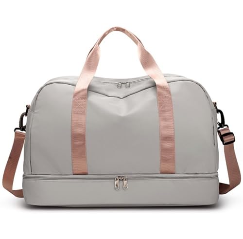 Handgepäck Tasche Sporttasche Weekender-Taschen Für Damen, 19-Zoll-Sport-Reisetasche Mit Mehreren Taschen Und Schuhfach Übernachtungstasche(D) von GOOPEEG