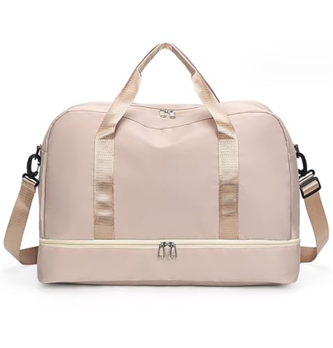 Handgepäck Tasche Sporttasche Weekender-Taschen Für Damen, 19-Zoll-Sport-Reisetasche Mit Mehreren Taschen Und Schuhfach Übernachtungstasche(G) von GOOPEEG