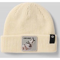 GOORIN BROS. Beanie mit Motiv-Patch Modell 'THE LONE BEANIE' in Offwhite, Größe 1 von GOORIN BROS.