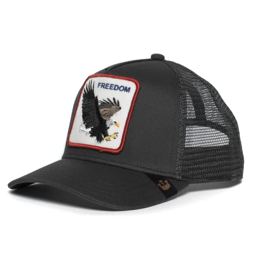 Goorin Bros. Herren The Farm Unisex Baseball Trucker Hat Baseballkappe, Schwarz (Freedom Eagle), Einheitsgröße von Goorin Bros.