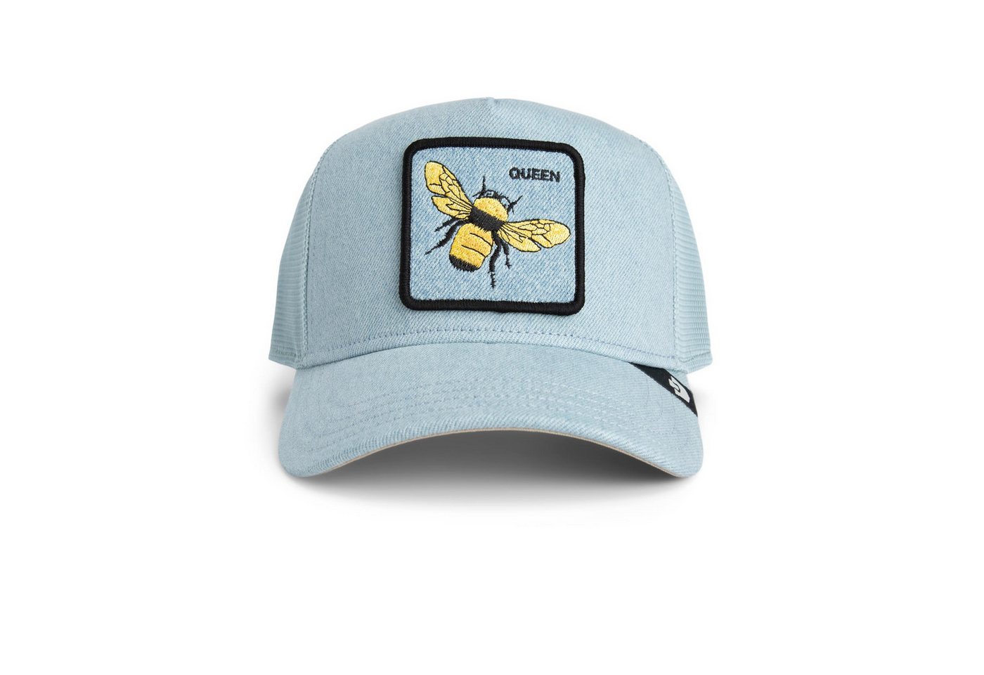 GOORIN Bros. Trucker Cap Goorin Bros. Denim Queen Trucker Cap Light Denim (Basecap, Basecap, Meshcap, Trucker Kappe) Bedruckte Innenseite von GOORIN Bros.
