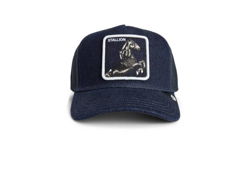 GOORIN Bros. Trucker Cap Goorin Bros. Denim Stallion Trucker Cap Dark Denim (Basecap, Basecap, Meshcap, Trucker Kappe) Bedruckte Innenseite von GOORIN Bros.