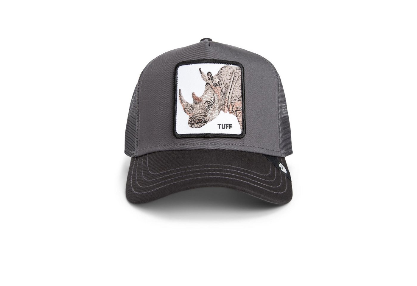 GOORIN Bros. Trucker Cap Goorin Bros. KIDS Trucker Cap The Tuff Rhino Mini Black/Charcoal (Basecap, Basecap, Meshcap, Trucker Kappe) Bedruckte Innenseite von GOORIN Bros.