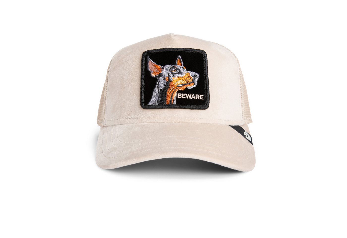 GOORIN Bros. Trucker Cap Goorin Bros. Velour Doberman Trucker Cap BISCUIT Taupe (Basecap, Basecap, Meshcap, Trucker Kappe) von GOORIN Bros.