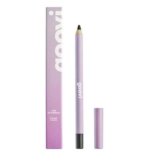 GOOVI Line To Impress Eye Pencil - Hochpigmentierter Eyeliner & Kajalstift - Glänzendes Finish, langanhaltend - braun - 1,2g von GOOVI