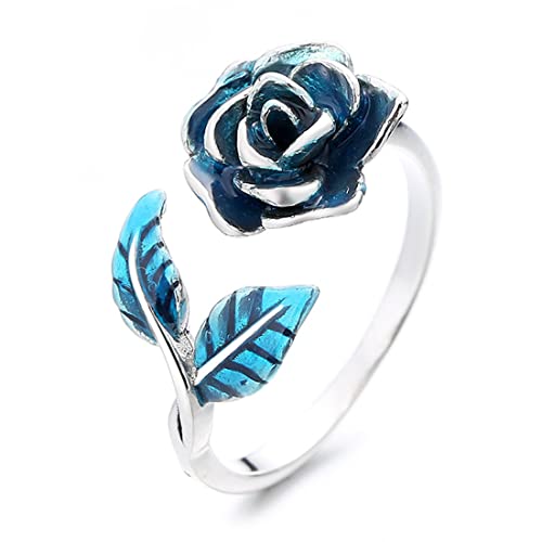 Ringe, Vintage Court Style Floral Sterling Silber Verstellbarer Ring, Stylischer S925 Sterling Silber Damen Ring(Select Size Name) von GOOZHI