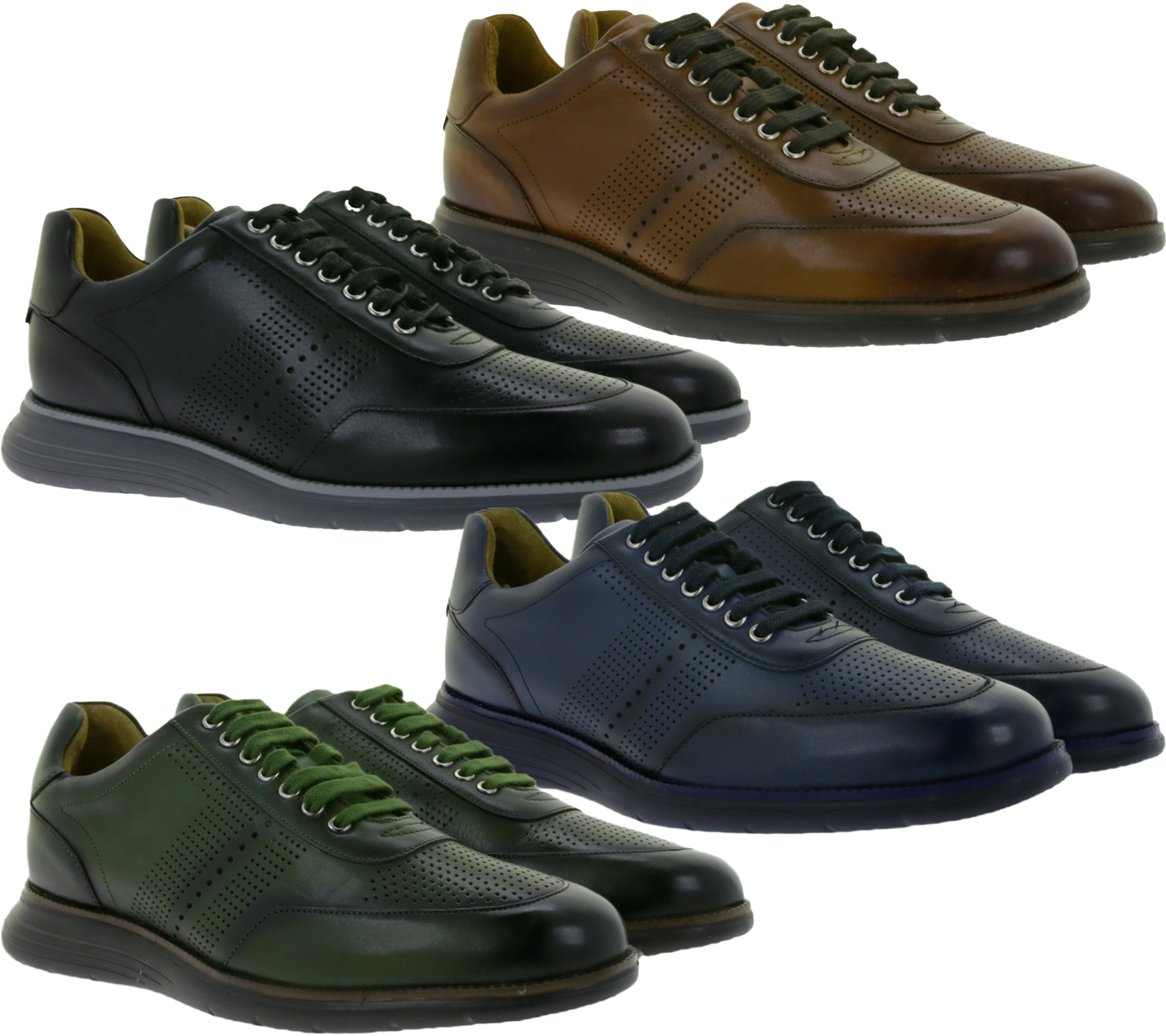 GORDON & BROS Jackson Herren Schnürschuhe Business-Schuhe aus Echtleder 624729 Cognac, Blau, Grün, Schwarz von GORDON & BROS