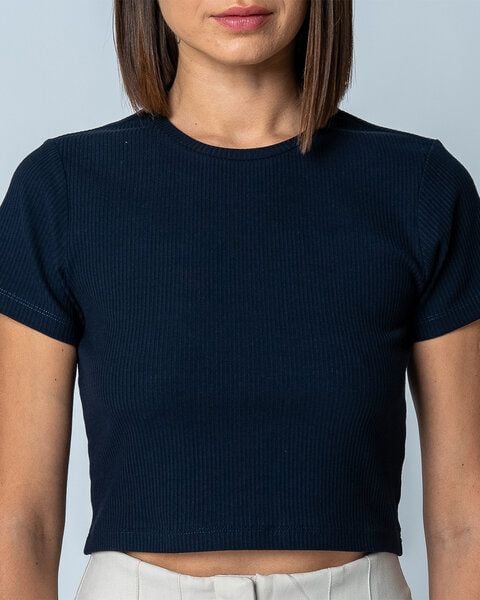 GORG Damen Geripptes Cropped T-Shirt aus Bio-Baumwolle & TENCEL Modal von GORG